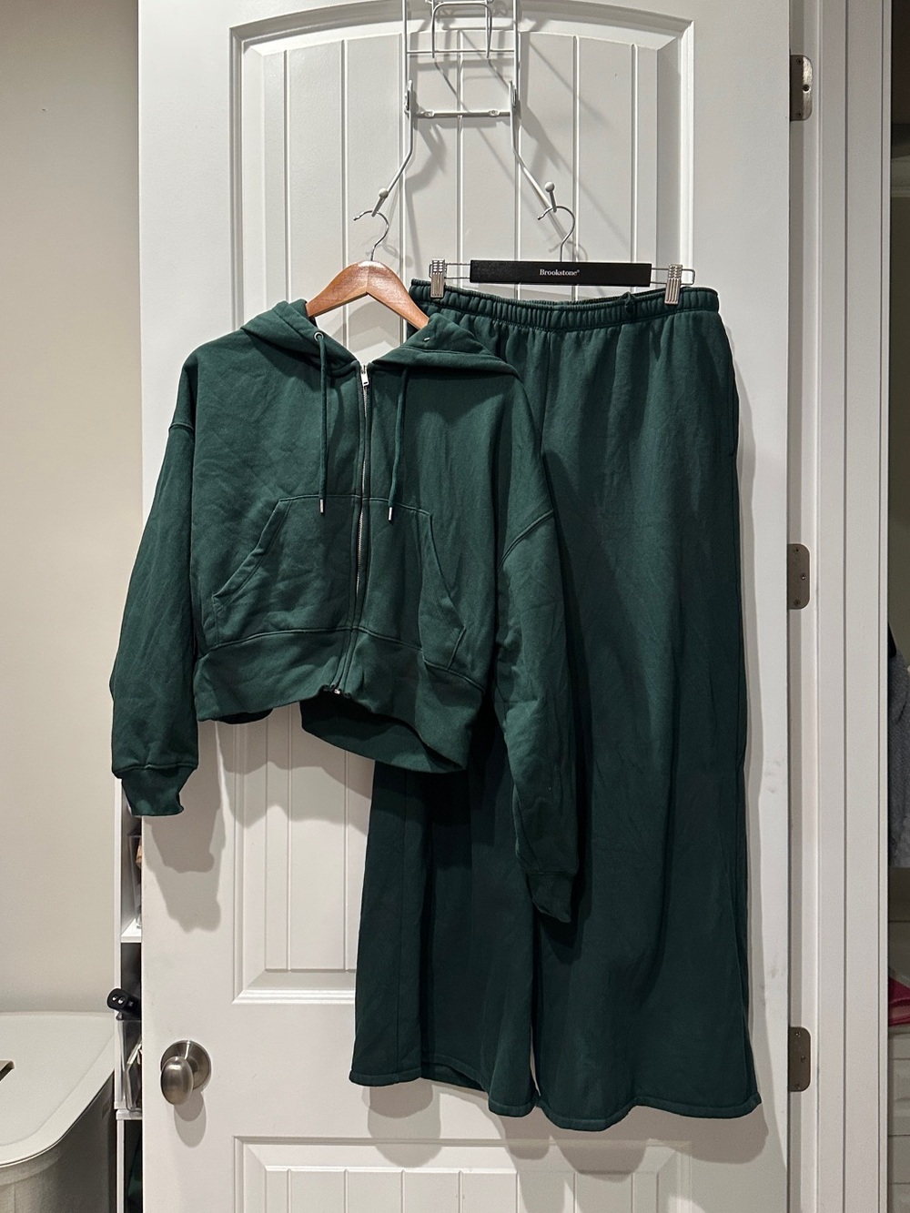 GAP Dark Green Hoodie & Wide-Leg Track Pants Set